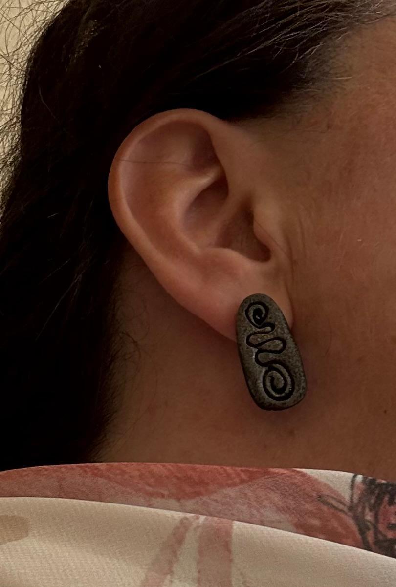 Earrings - Earth spirals