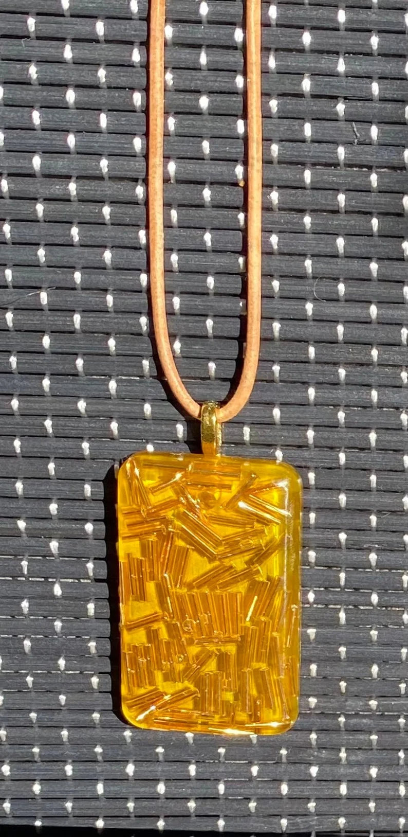 Gold beads necklace