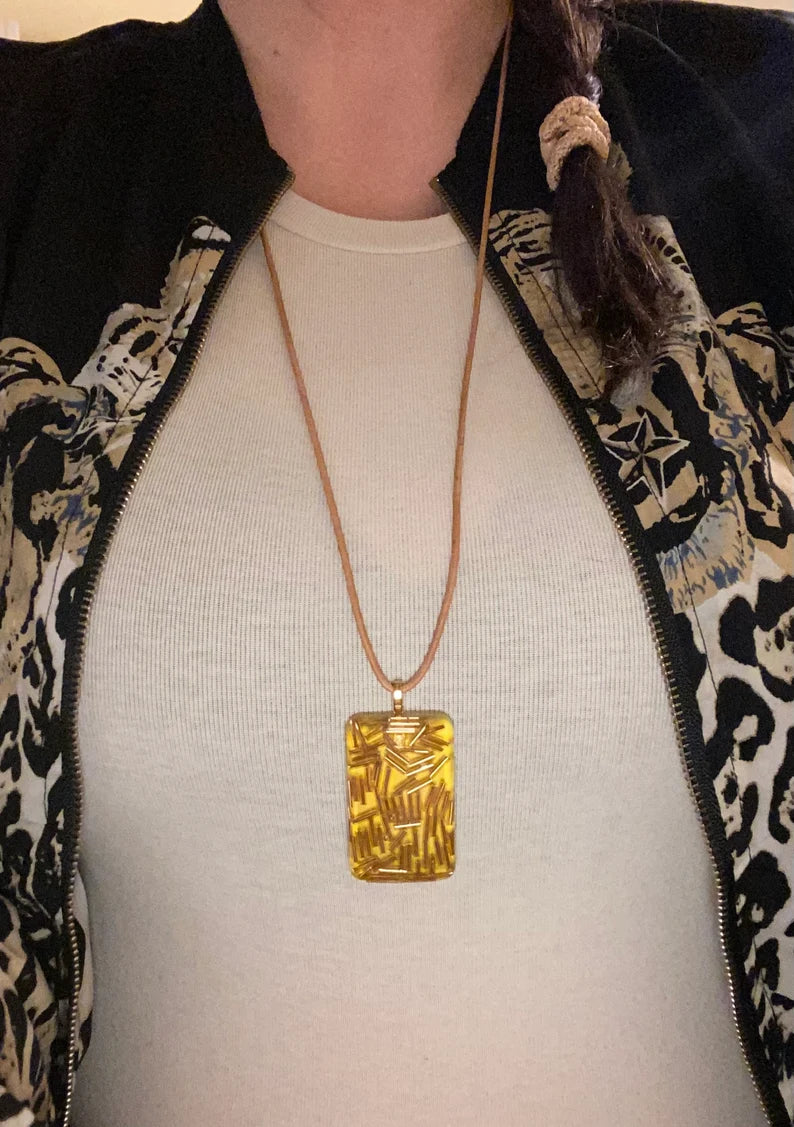 Gold beads necklace