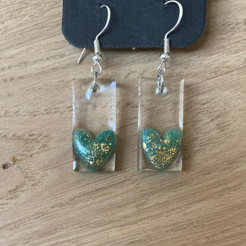 Romantic heart earrings