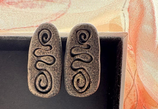 Earrings - Earth spirals