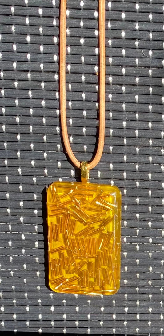 Gold beads necklace